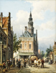 ₴ Картина городской пейзаж художника от 192 грн.: Болсвард, вид на ратушу