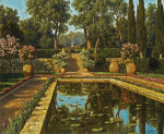 ₴ Репродукция картины пейзаж от 198 грн.: Цветочный сад, Ницца