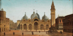 ₴ Картина городской пейзаж художника от 129 грн.: Венеция, площадь Сан-Марко и базилика Сан-Марко