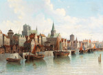 ₴ Репродукция городской пейзаж от 235 грн.: Вид на голландский порт