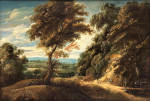 ₴ Картина пейзаж известного художника от 166 грн.: Одинокая фигура на извилистой проселочной дороге