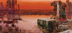 ₴ Репродукция пейзаж от 214 грн.: Вечерний свет над Понтийскими болотами