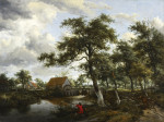 ₴ Картина пейзаж известного художника от 235 грн.: Лесной пейзаж с мельницей