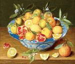 ₴ Репродукция картины натюрморт известного художника от 202 грн.: Лимоны, апельсины и гранат