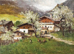 ₴ Репродукция картины пейзаж художника от 180 грн.: Весна в Берхтесгадене