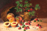 ₴ Репродукция картины натюрморт художника от 166 грн.: Клубника и персики