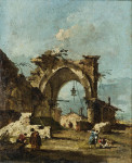 ₴ Картина городской пейзаж высокого разрешения от 181 грн.: Каприччио с разрушенной аркой