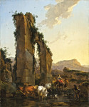 ₴ Репродукция пейзаж от 232 грн.: Крестьяне возле разрушенного акведука