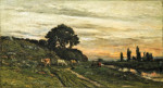 ₴ Картина пейзаж пейзаж высокого разрешения от 143 грн.: Пейзаж с крупным рогатым скотом у ручья