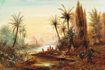 ₴ Репродукция картины пейзаж художника от 166 грн.: Вечер на Ниле