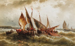 ₴ Репродукция картины морской пейзаж художника от 157 грн.: Рыбаки за работой