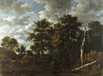 ₴ Картина пейзаж известного художника от 199 грн.: Пруд в окружении деревьев