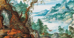 ₴ Репродукция картины пейзаж художника от 134 грн.: Горный пейзаж с охотниками