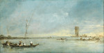 ₴ Картина городской пейзаж высокого разрешения от 134 грн.: Вид на венецианскую лагуну с башней Мальгера
