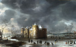 ₴ Картина пейзаж художника от 158 грн.: Замок Мейдерслот зимой