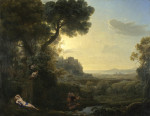 ₴ Репродукция пейзаж от 247 грн.: Пейзаж с Нарциссом и Эхо