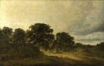 ₴ Репродукция пейзаж от 211 грн.: Хижины и дорога, пейзаж с деревьями