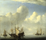 ⚓Репродукция морской пейзаж от 271 грн.: Голландский корабль на якоре