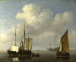⚓Репродукция морской пейзаж от 223 грн.: Голландские суда в штиль