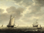 ₴ Картины морской пейзаж высокого разрешения от 184 грн.: Голландское военное судно и различные суда на ветру
