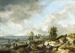 ₴ Картина пейзаж известного художника от 177 грн.: Пейзаж дюн с рекой и людьми