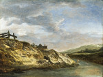 ₴ Картина пейзаж известного художника от 186 грн.: Река с двумя купальщиками