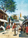 ₴ Картина бытового жанра художника от 153 грн.: Самаркандский уличный рынок