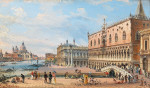 ₴ Картина городской пейзаж художника от 147 грн.: Вид на дворец Дожей и Санта Мария делла Салюте