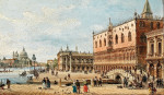 ₴ Картина городской пейзаж художника от 147 грн.: Вид на Дворец Дожей и Санта-Мария-делла-Салюте