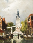 ₴ Репродукция городской пейзаж от 252 грн.: Вид на Амстердам с Зейдеркерк