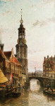 ₴ Картина городской пейзаж художника от 103 грн.: Вид на Мунторен в Амстердаме