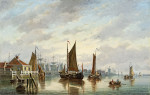 ₴ Картина морской пейзаж художника от 157 грн.: Парусные суда у входа в гавань