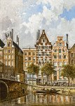 ₴ Репродукция городской пейзаж от 204 грн.: Вид на Новую боковую бастионную стену, Амстердам