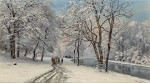 ₴ Репродукция пейзаж от 187 грн.: Английский сад в Мюнхене зимой