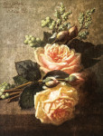 ₴ Репродукция натюрморт от 331 грн.: Розы на выступе