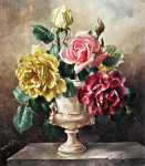 ₴ Репродукція натюрморт від 223 грн.: Троянди у вазі
