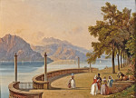 ₴ Картина пейзаж художника от 177 грн.: Терасса виллы Мельци, смотря на озеро Комо