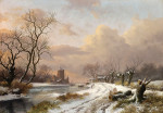 ₴ Репродукция пейзаж от 223 грн.: Река зимой