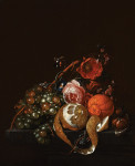 ₴ Картина натюрморт известного художника от 183 грн.: Цветы, лимон, мандарин и другие фрукты