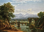 ₴ Картина пейзаж художника от 181 грн.: Мост Августа на реке Нера около Нарни, Италия