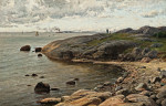 ₴ Картина морской пейзаж художника от 163 грн.: Вид с берега