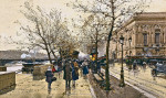 ₴ Репродукция городской пейзаж от 261 грн.: Набережная перед Лувром