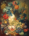 ₴ Картина натюрморт известного художника от 187 грн.: Фрукты, цветы и дичь