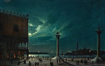 ₴ Репродукция городской пейзаж от 205 грн.: Венеция, Пьяццетта в лунном свете