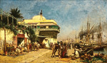 ₴ Картина бытового жанра художника от 154 грн.: Порт в Алжире