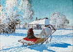 ₴ Картина пейзаж художника от 177 грн.: Зимняя сцена
