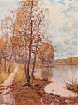 ₴ Картина пейзаж художника от 151 грн.: Побережье осенью