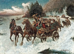 ₴ Картина бытового жанра художника от 181 грн.: Свадьба зимой