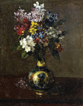 ₴ Картина натюрморт известного художника от 191 грн.: Букет цветов в вазе из майолики