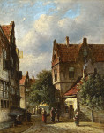 ₴ Картина городской пейзаж художника от 191 грн.: Голландская уличная сцена